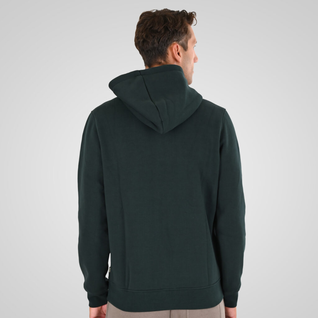 262MTOP-1142 FULL-ZIP HOODIE WITH TWO COLORED LAYER HIGH DENSITY PRINT (BRUSHED FLEECE) FOREST GREEN