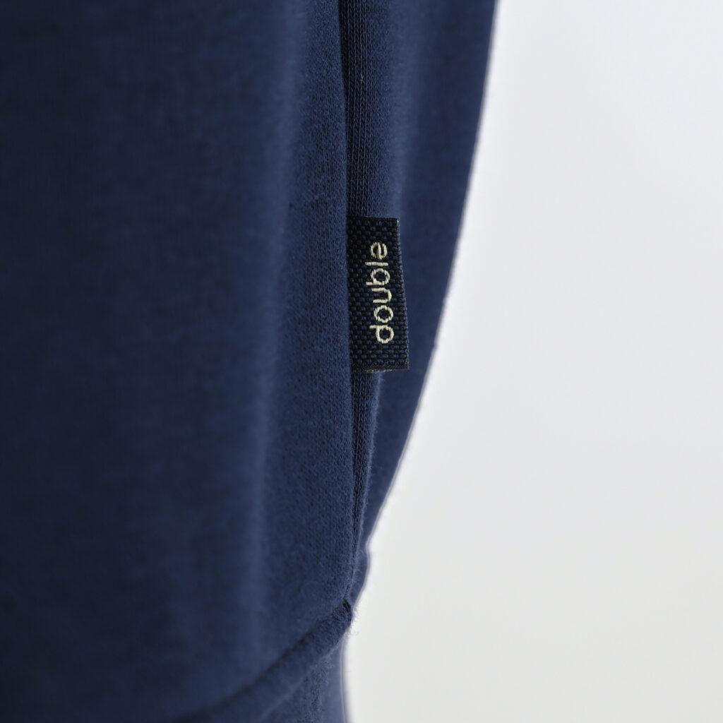262MTOP-1142 FULL-ZIP HOODIE WITH TWO COLORED LAYER HIGH DENSITY PRINT (BRUSHED FLEECE) NAVY