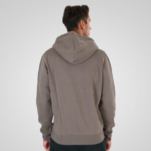 262MTOP-1142 FULL-ZIP HOODIE WITH TWO COLORED LAYER HIGH DENSITY PRINT (BRUSHED FLEECE) TAUPE - Image 4