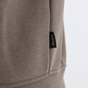 262MTOP-1142 FULL-ZIP HOODIE WITH TWO COLORED LAYER HIGH DENSITY PRINT (BRUSHED FLEECE) TAUPE - Image 6