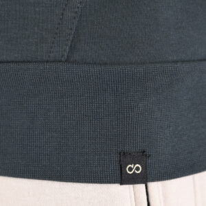 262MTOP-1143 HOODIE WITH CONTRAST HOOD LINING AND ENGRAVED PRINT (INTERLOCK) SHADOW GREEN - Image 6