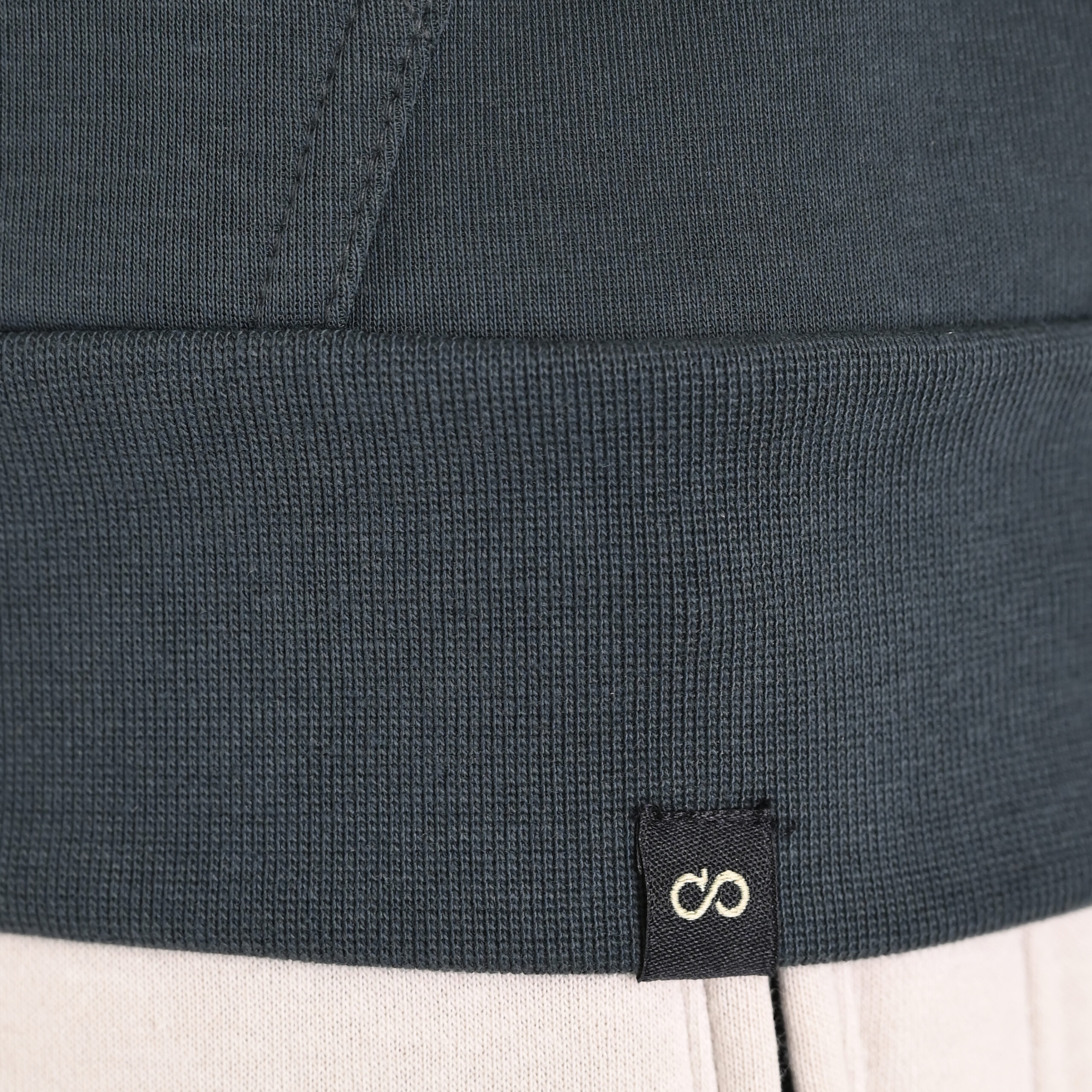 262MTOP-1143 HOODIE WITH CONTRAST HOOD LINING AND ENGRAVED PRINT (INTERLOCK) SHADOW GREEN - Image 6