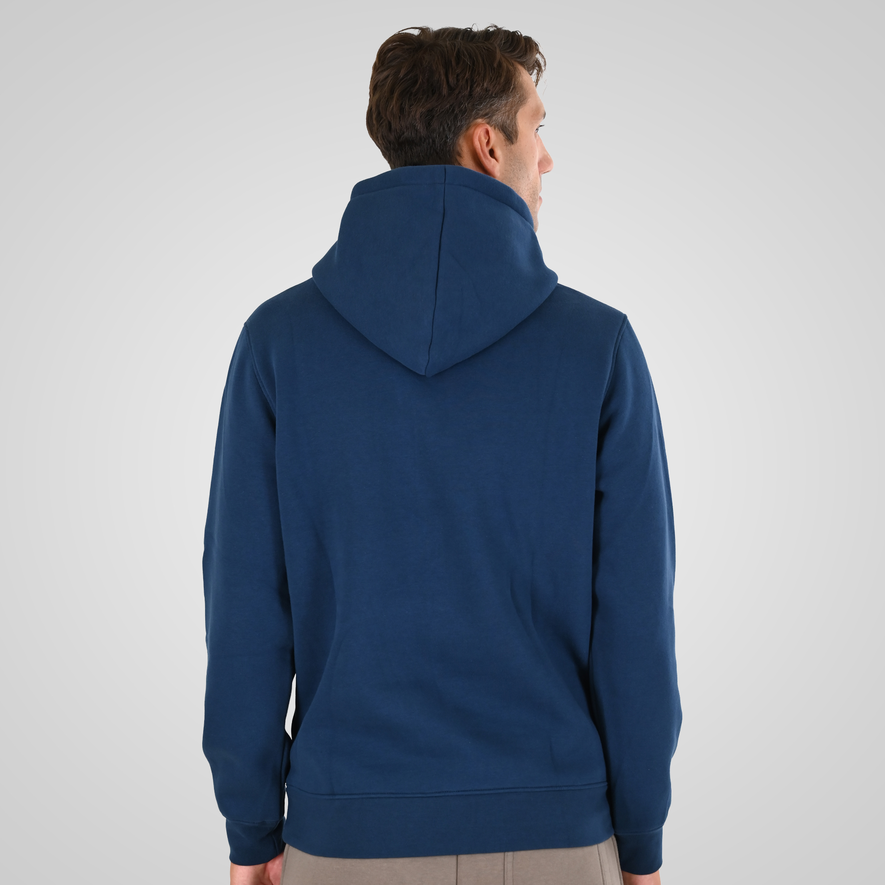 262MTOP-1144 HOODIE WITH 3D EMBROIDERY AND DENSE EMBROIDERY (BRUSHED FLEECE) INDIGO - Image 4
