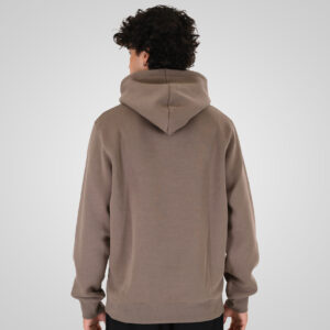 262MTOP-1144 HOODIE WITH 3D EMBROIDERY AND DENSE EMBROIDERY (BRUSHED FLEECE) TAUPE - Image 4