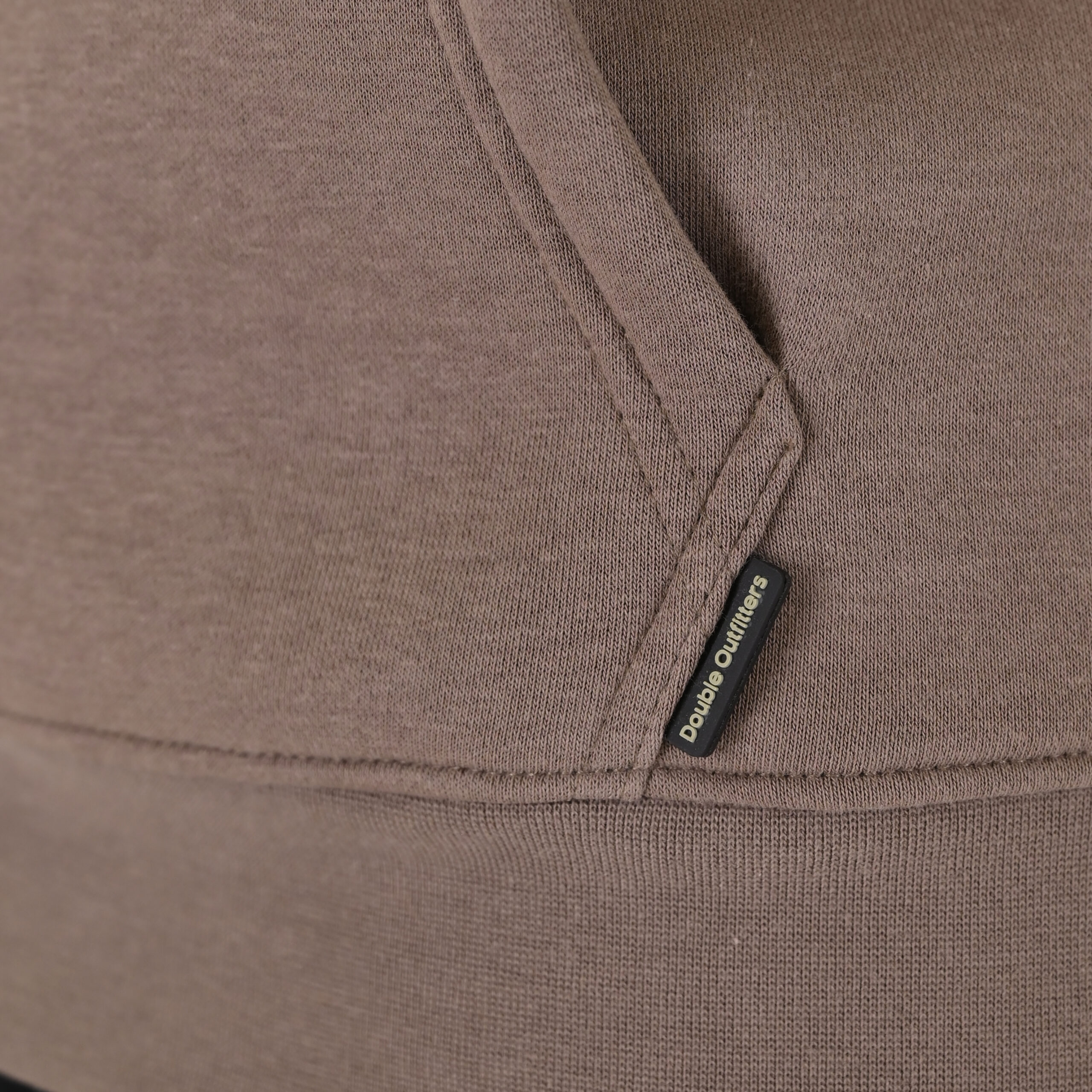 262MTOP-1144 HOODIE WITH 3D EMBROIDERY AND DENSE EMBROIDERY (BRUSHED FLEECE) TAUPE - Image 6