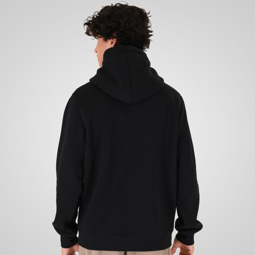 262MTOP-1146 HOODIE WITH HIGH DENSITY. THREE LAYERED PRINT (BRUSHED FLEECE) BLACK