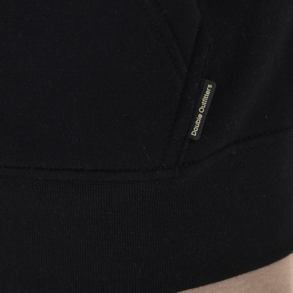 262MTOP-1146 HOODIE WITH HIGH DENSITY. THREE LAYERED PRINT (BRUSHED FLEECE) BLACK