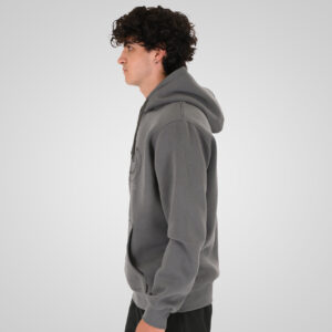 262MTOP-1146 HOODIE WITH HIGH DENSITY. THREE LAYERED PRINT (BRUSHED FLEECE) CLOUD GREY - Image 3