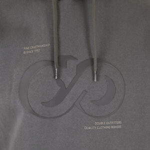 262MTOP-1146 HOODIE WITH HIGH DENSITY. THREE LAYERED PRINT (BRUSHED FLEECE) CLOUD GREY - Image 5