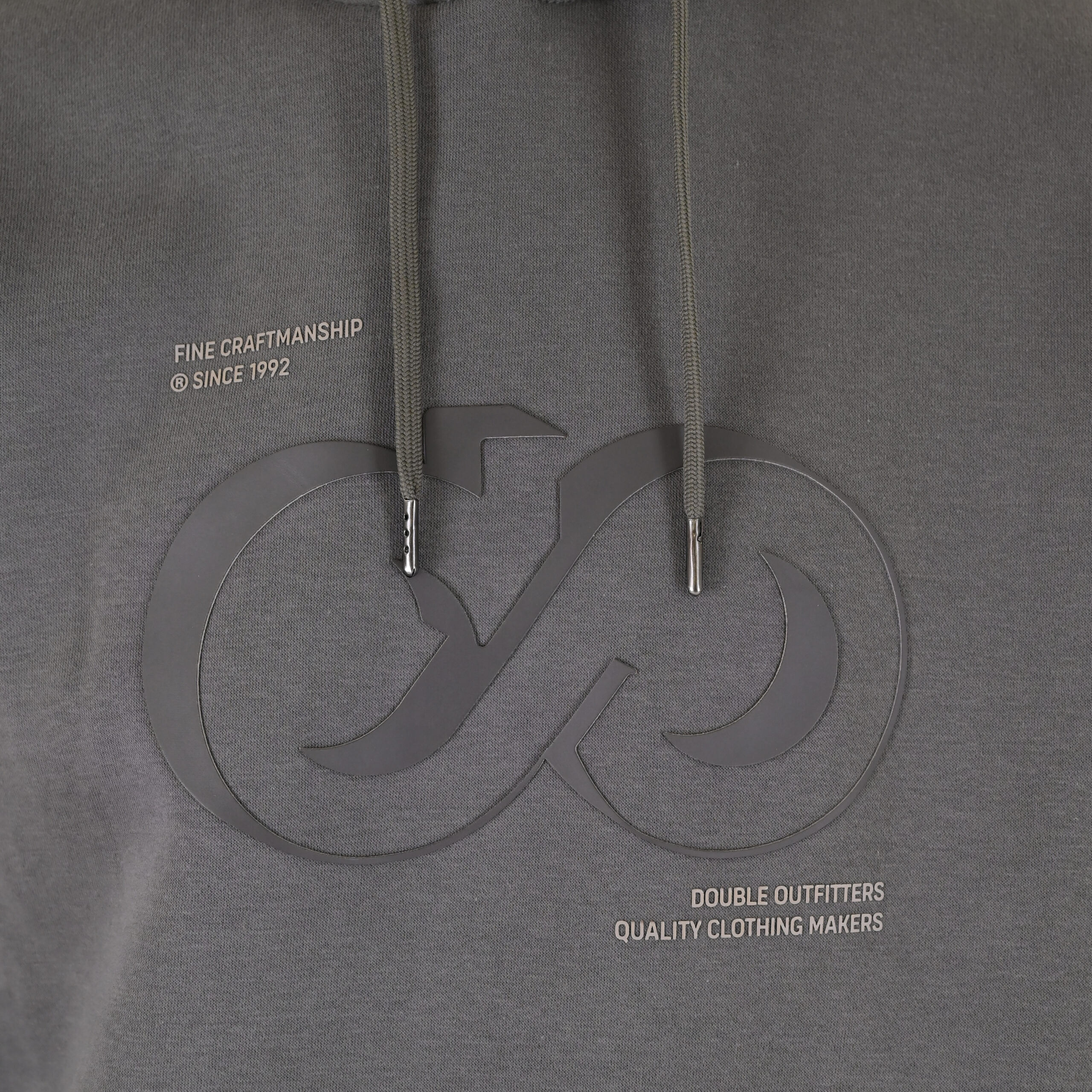 262MTOP-1146 HOODIE WITH HIGH DENSITY. THREE LAYERED PRINT (BRUSHED FLEECE) CLOUD GREY - Image 5