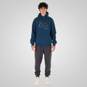 262MTOP-1146 HOODIE WITH HIGH DENSITY. THREE LAYERED PRINT (BRUSHED FLEECE) PACIFIC BLUE