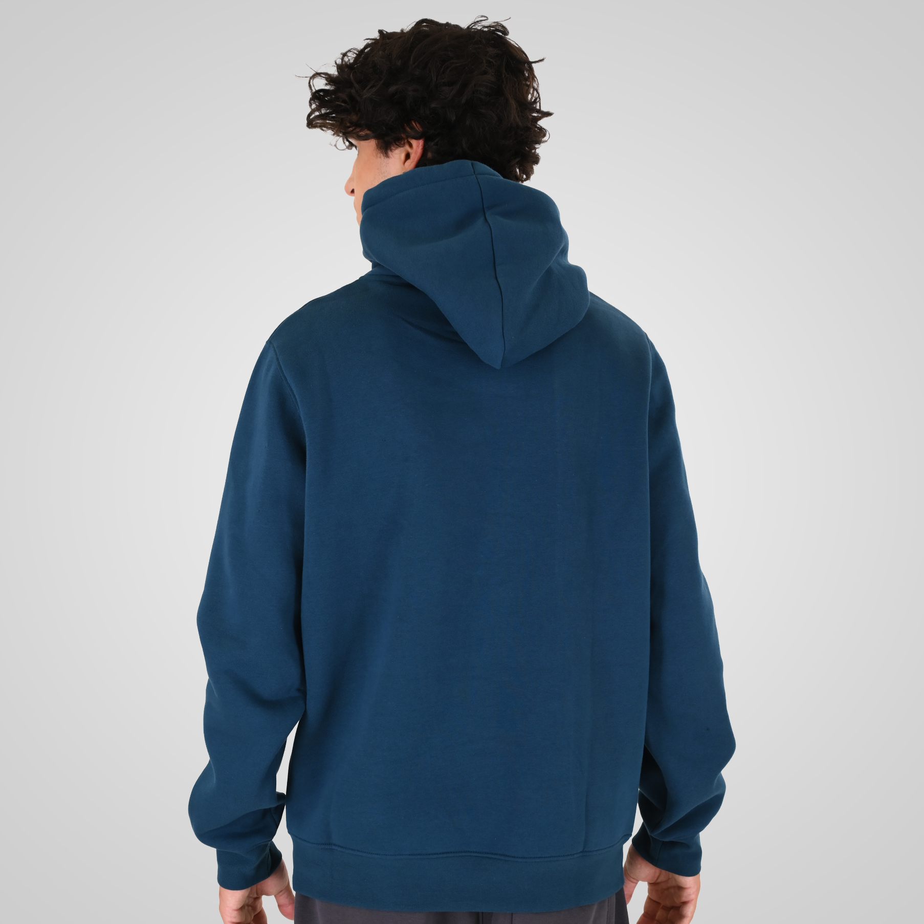 262MTOP-1146 HOODIE WITH HIGH DENSITY. THREE LAYERED PRINT (BRUSHED FLEECE) PACIFIC BLUE - Image 4