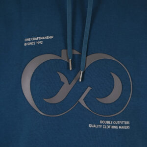 262MTOP-1146 HOODIE WITH HIGH DENSITY. THREE LAYERED PRINT (BRUSHED FLEECE) PACIFIC BLUE - Image 5