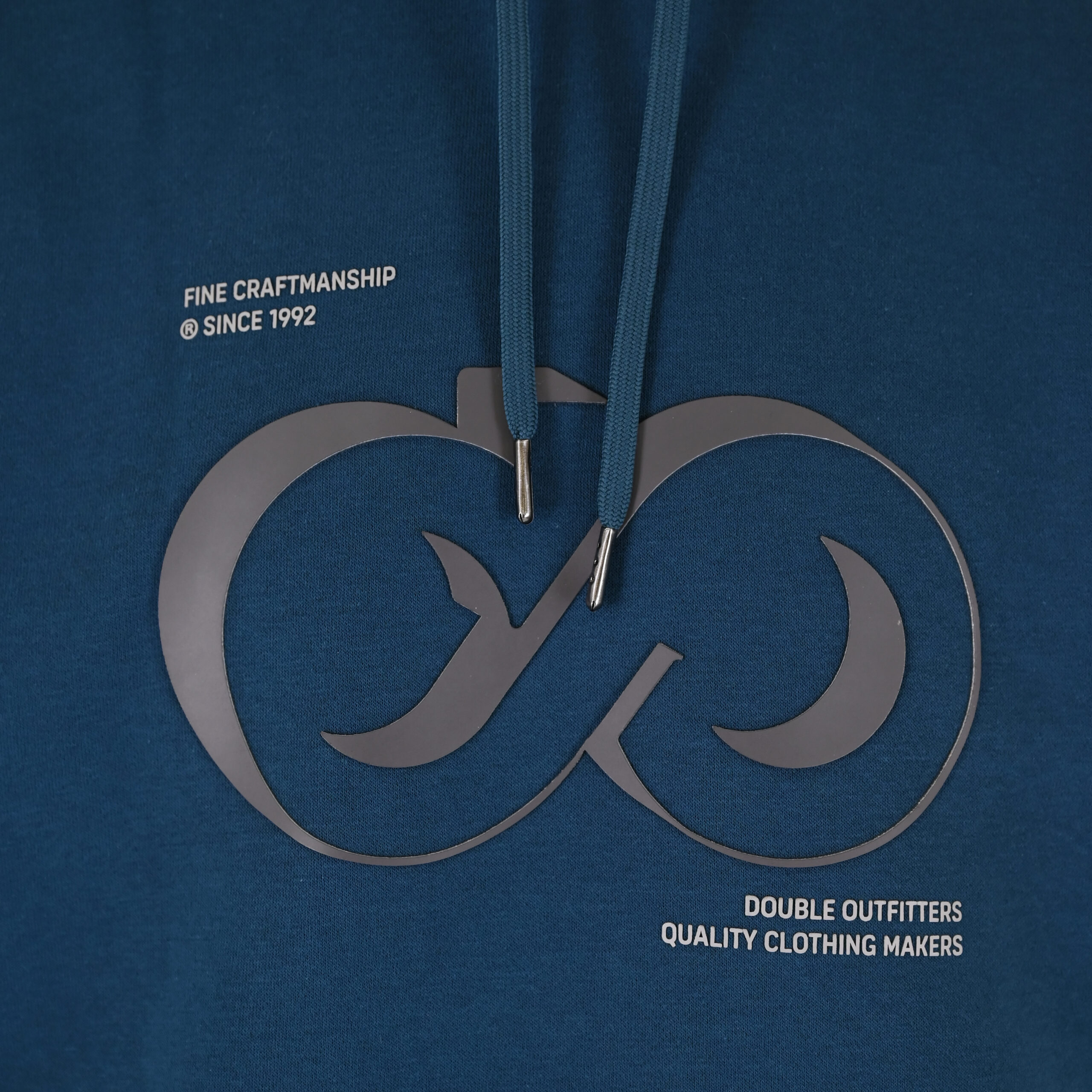 262MTOP-1146 HOODIE WITH HIGH DENSITY. THREE LAYERED PRINT (BRUSHED FLEECE) PACIFIC BLUE - Image 5