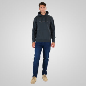 262MTOP-1147 HOODIE WITH HIGH DENSITY PRINT (BRUSHED FLEECE) ANTHRACITE