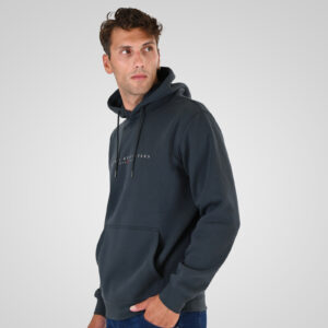 262MTOP-1147 HOODIE WITH HIGH DENSITY PRINT (BRUSHED FLEECE) ANTHRACITE - Image 3