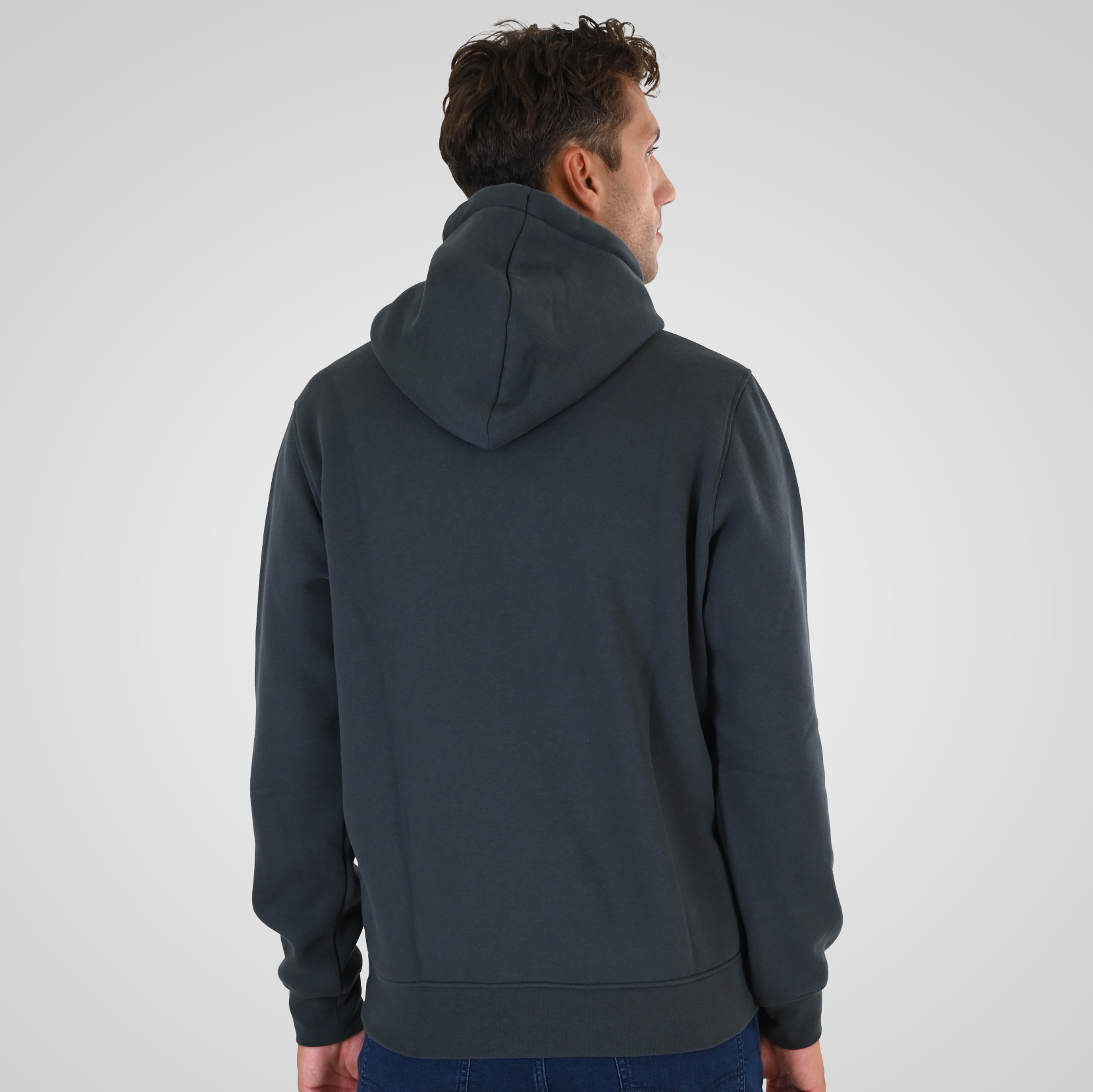 262MTOP-1147 HOODIE WITH HIGH DENSITY PRINT (BRUSHED FLEECE) ANTHRACITE - Image 4