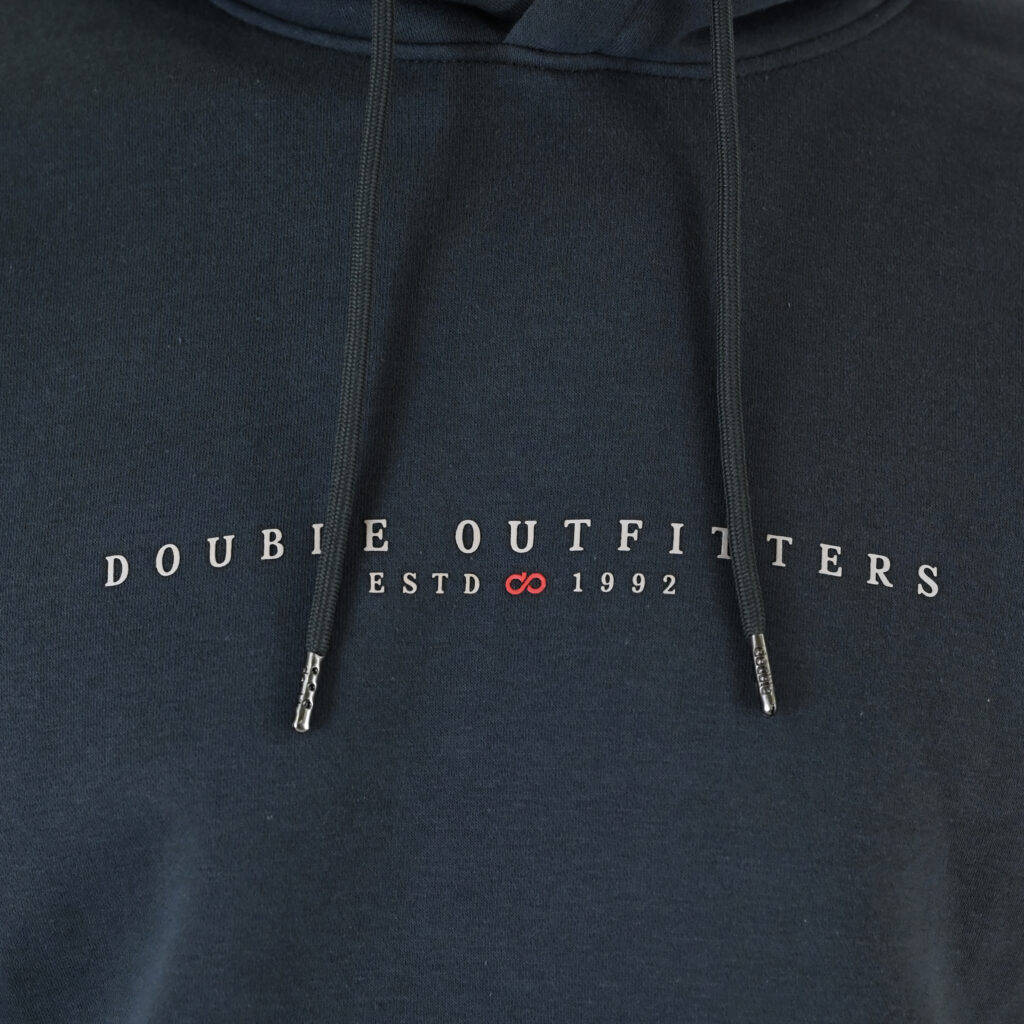 262MTOP-1147 HOODIE WITH HIGH DENSITY PRINT (BRUSHED FLEECE) ANTHRACITE