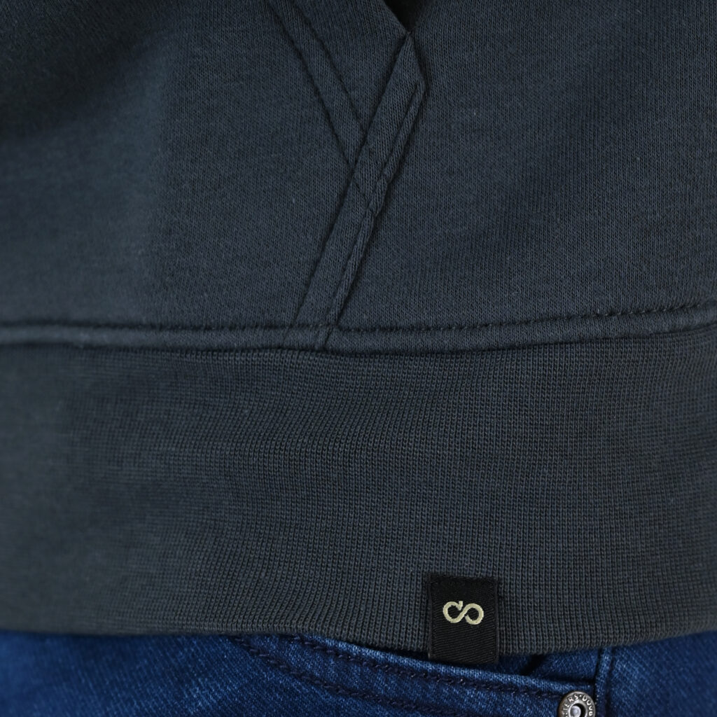 262MTOP-1147 HOODIE WITH HIGH DENSITY PRINT (BRUSHED FLEECE) ANTHRACITE