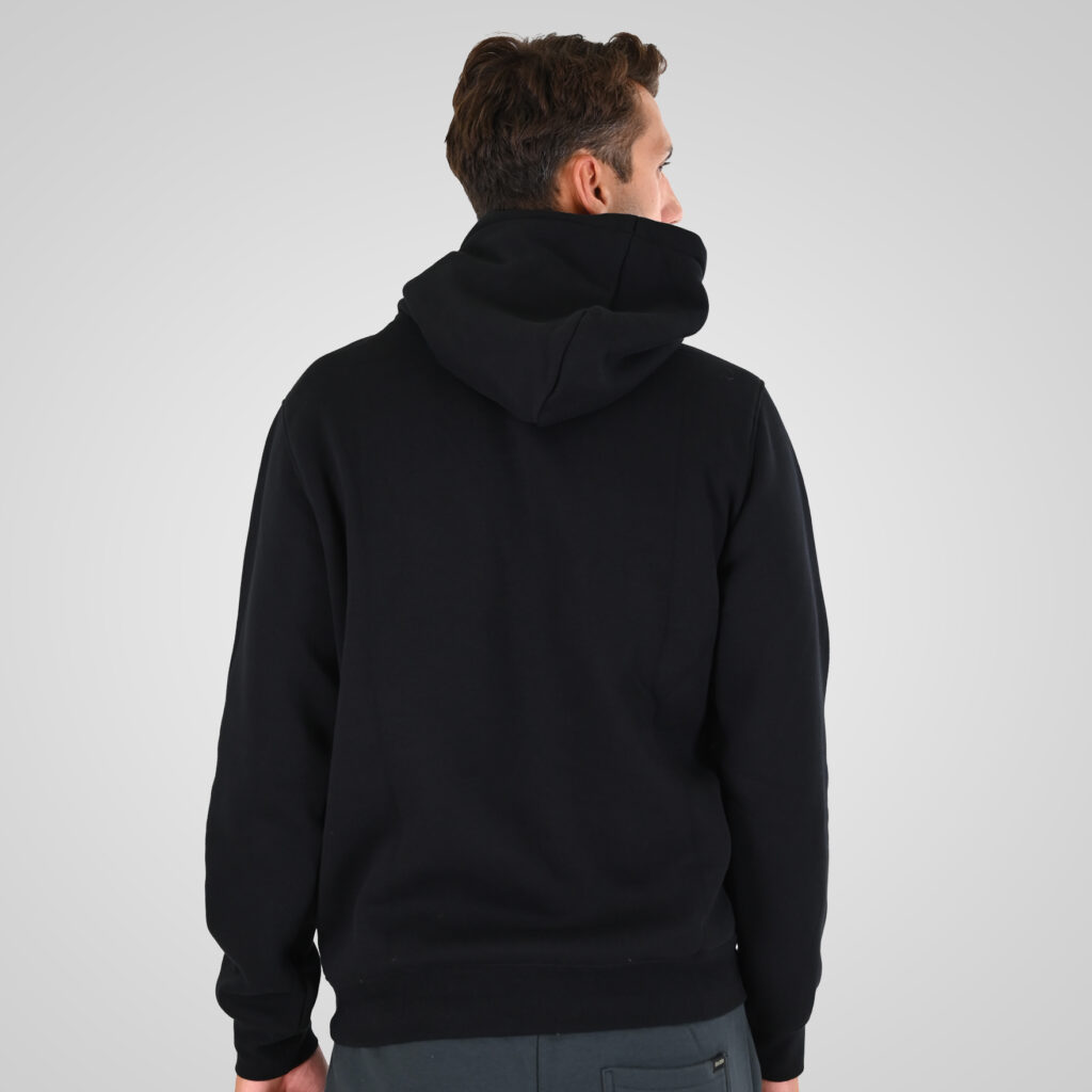262MTOP-1147 HOODIE WITH HIGH DENSITY PRINT (BRUSHED FLEECE) BLACK