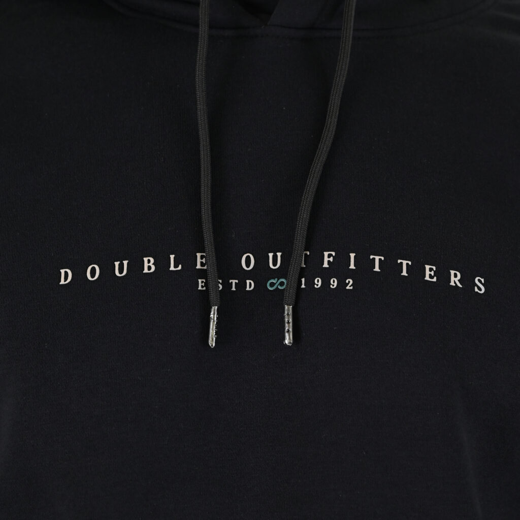 262MTOP-1147 HOODIE WITH HIGH DENSITY PRINT (BRUSHED FLEECE) BLACK