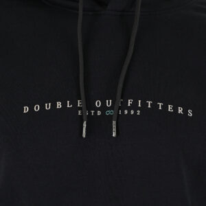 262MTOP-1147 HOODIE WITH HIGH DENSITY PRINT (BRUSHED FLEECE) BLACK - Image 5