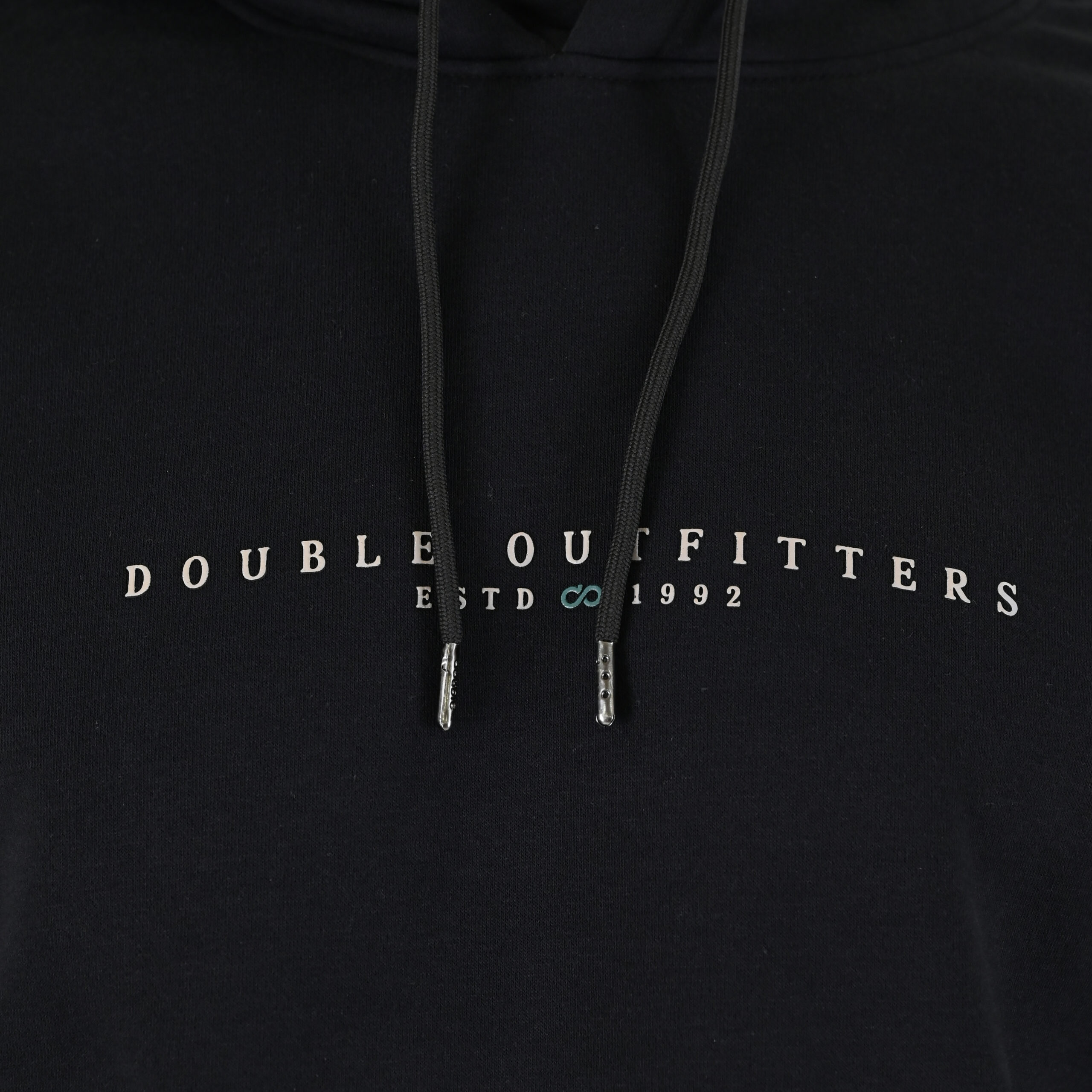 262MTOP-1147 HOODIE WITH HIGH DENSITY PRINT (BRUSHED FLEECE) BLACK - Image 5