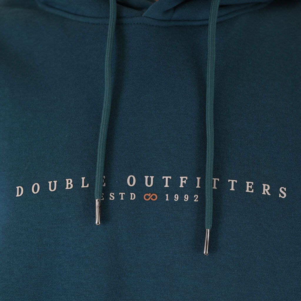 262MTOP-1147 HOODIE WITH HIGH DENSITY PRINT (BRUSHED FLEECE) DEEP TEAL