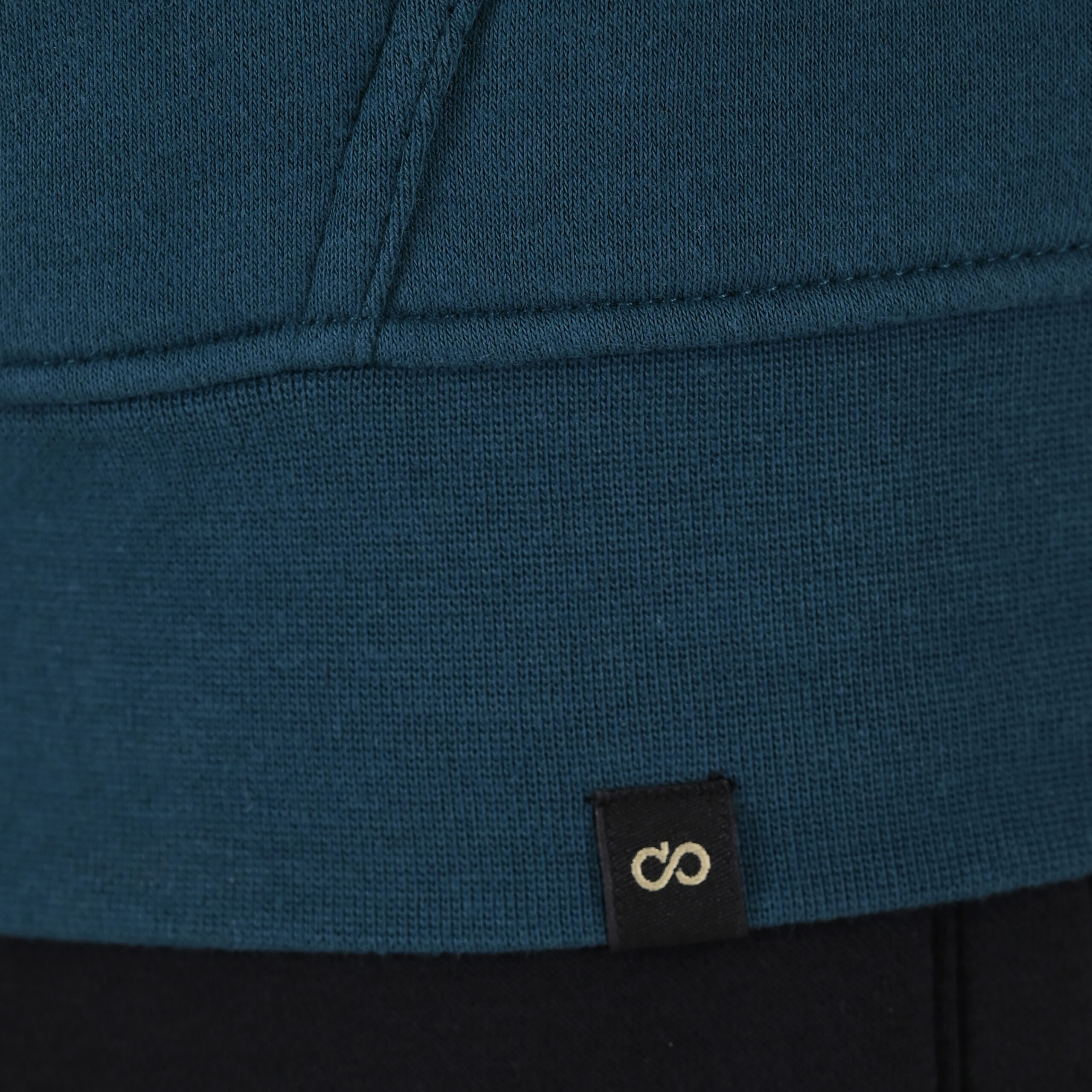 262MTOP-1147 HOODIE WITH HIGH DENSITY PRINT (BRUSHED FLEECE) DEEP TEAL - Image 6