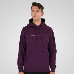 262MTOP-1147 HOODIE WITH HIGH DENSITY PRINT (BRUSHED FLEECE) DK RASPBERRY