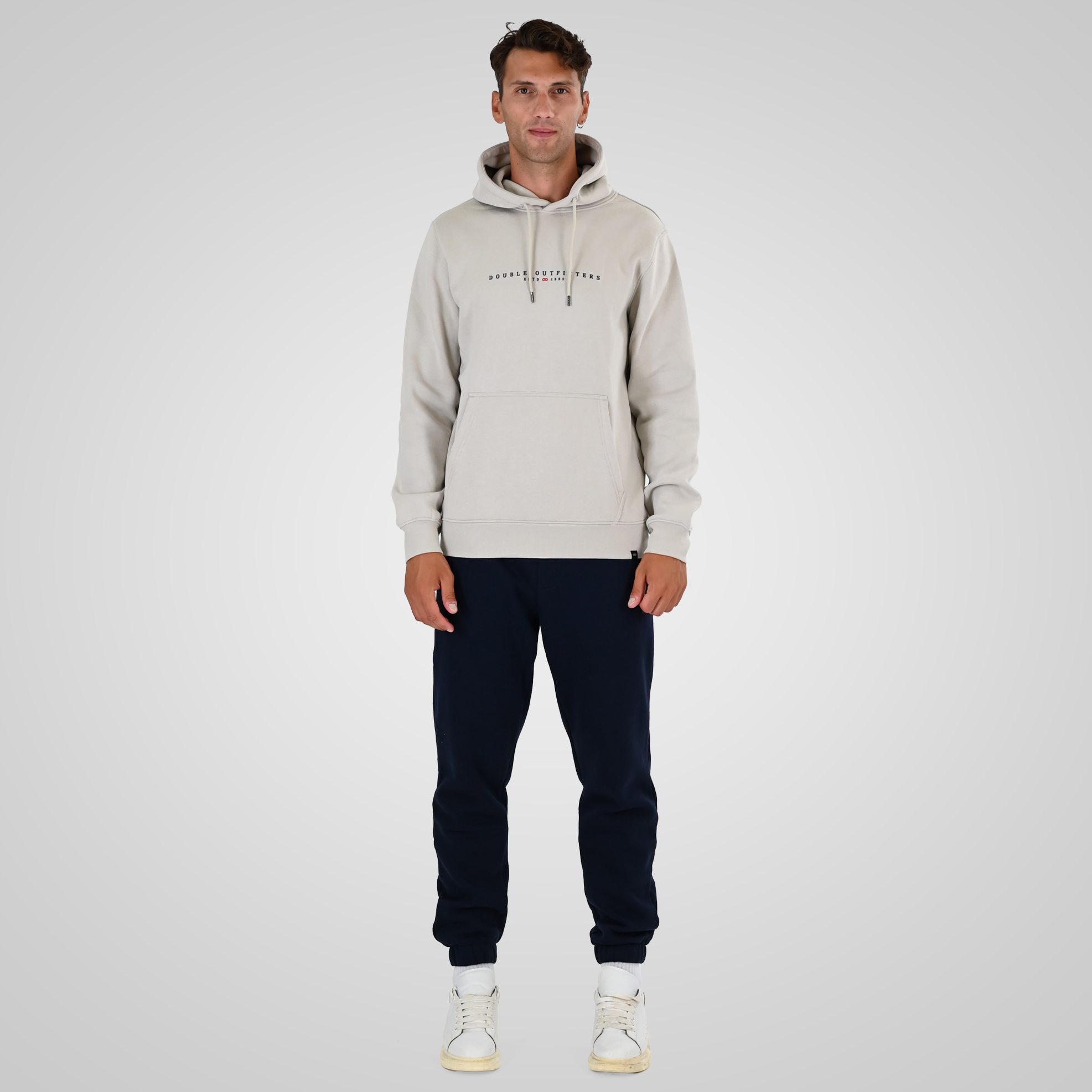 262MTOP-1147 HOODIE WITH HIGH DENSITY PRINT (BRUSHED FLEECE) ICE - Image 2