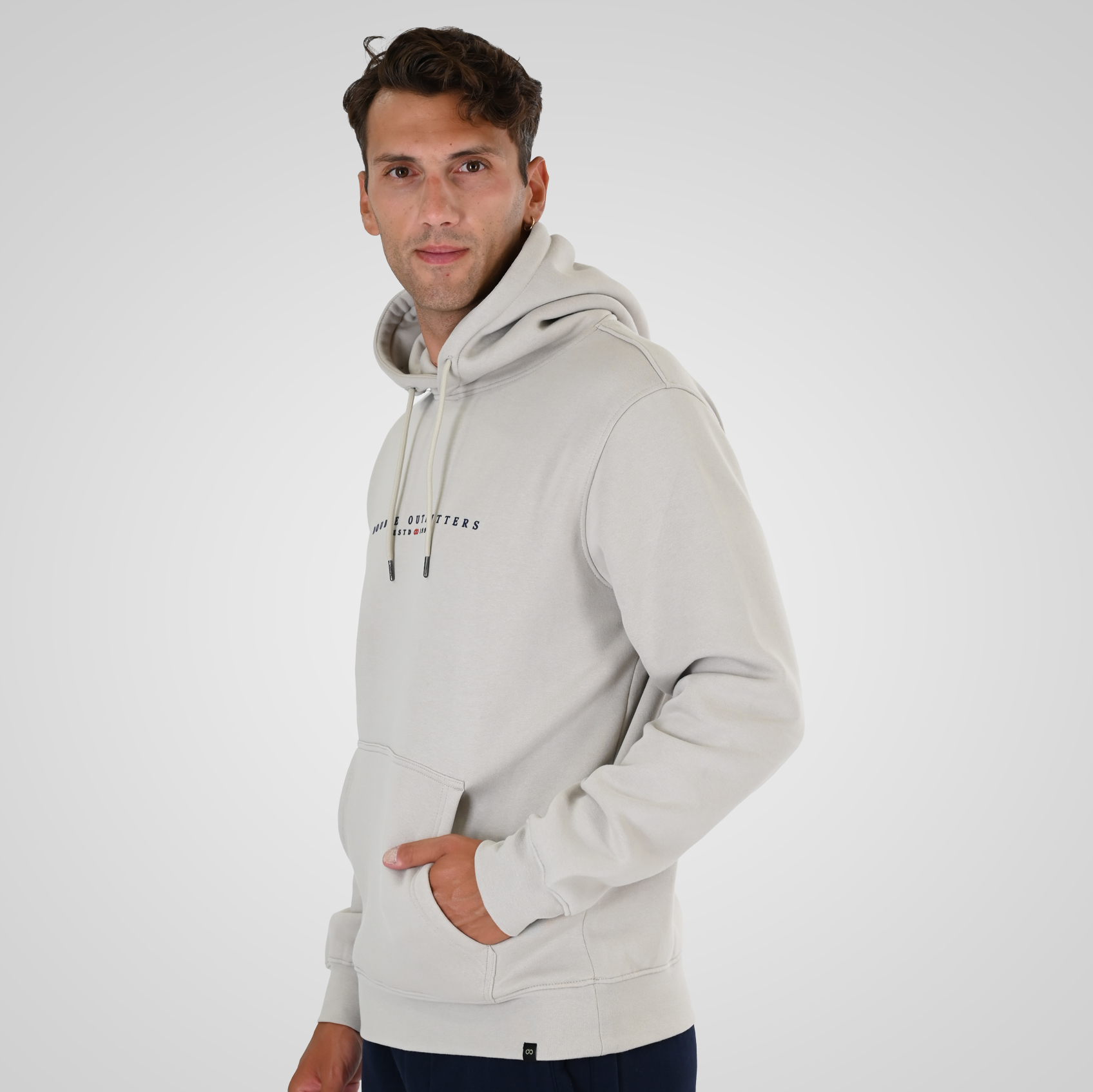 262MTOP-1147 HOODIE WITH HIGH DENSITY PRINT (BRUSHED FLEECE) ICE - Image 3