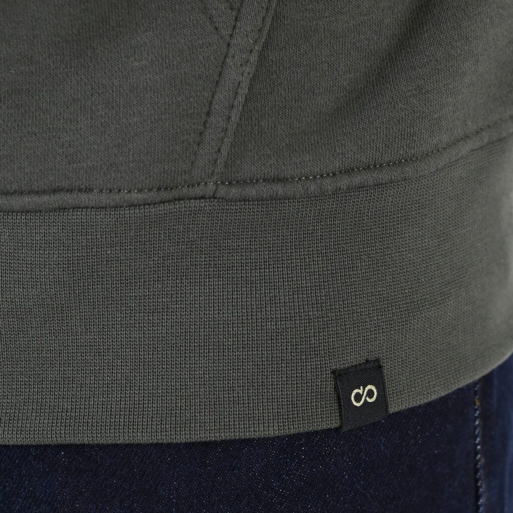 262MTOP-1147 HOODIE WITH HIGH DENSITY PRINT (BRUSHED FLEECE) KHAKI