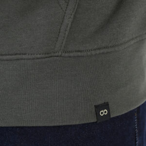 262MTOP-1147 HOODIE WITH HIGH DENSITY PRINT (BRUSHED FLEECE) KHAKI - Image 6