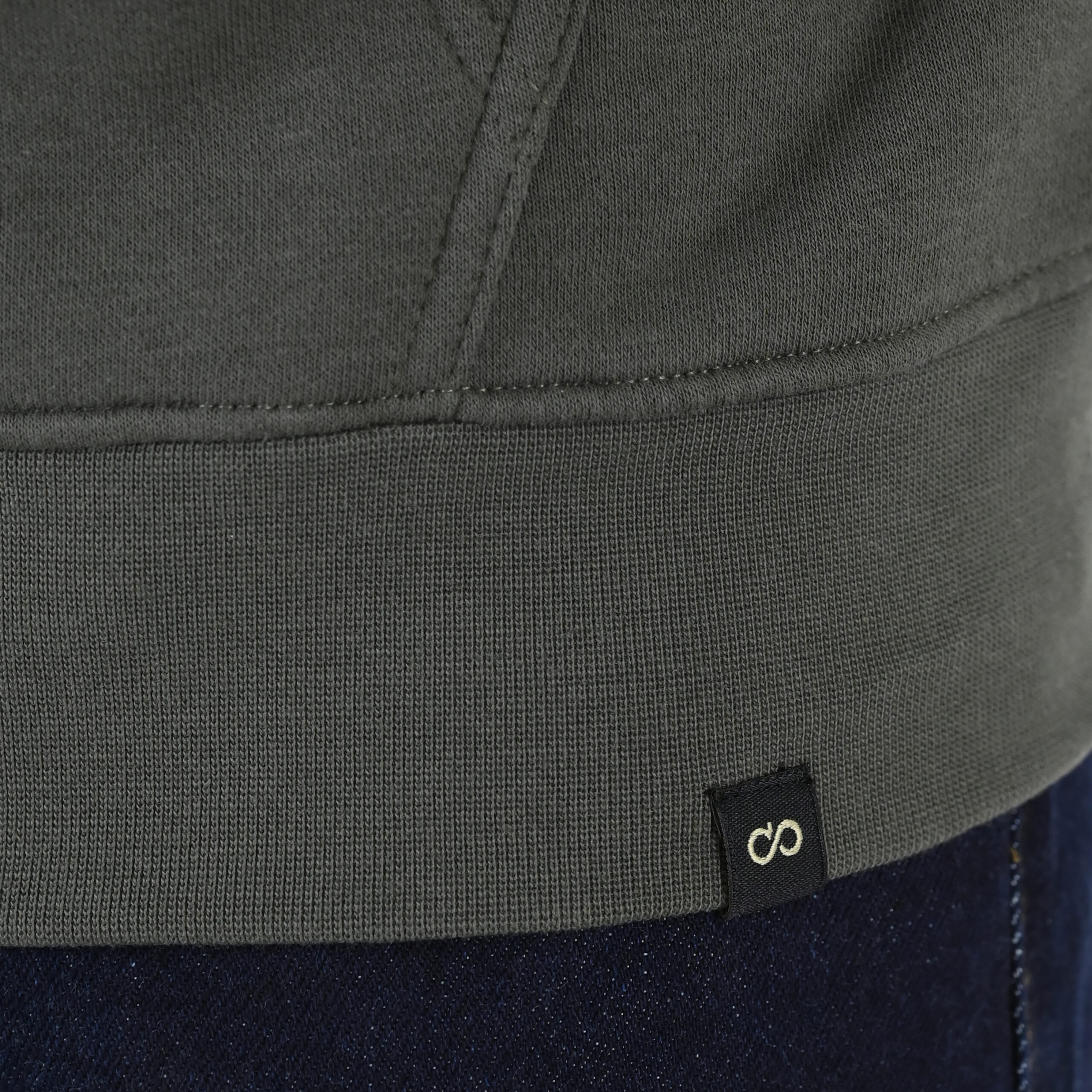 262MTOP-1147 HOODIE WITH HIGH DENSITY PRINT (BRUSHED FLEECE) KHAKI - Image 6