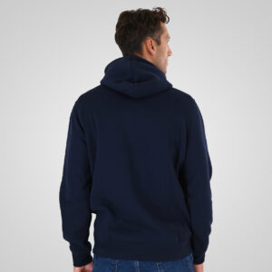 262MTOP-1147 HOODIE WITH HIGH DENSITY PRINT (BRUSHED FLEECE) NAVY - Image 4