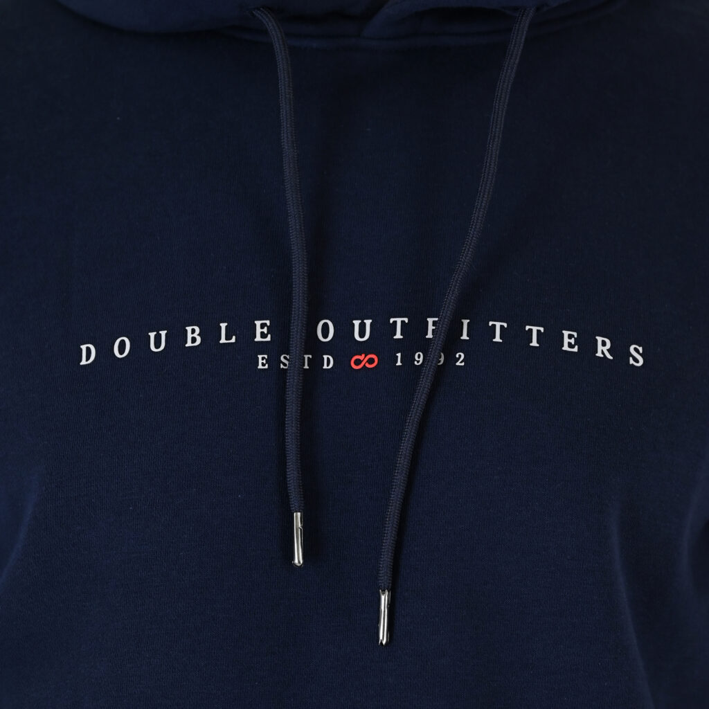 262MTOP-1147 HOODIE WITH HIGH DENSITY PRINT (BRUSHED FLEECE) NAVY