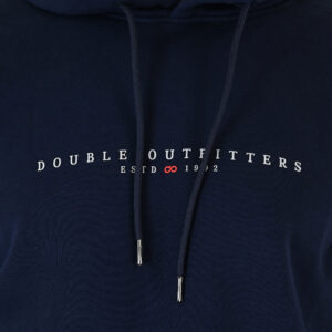 262MTOP-1147 HOODIE WITH HIGH DENSITY PRINT (BRUSHED FLEECE) NAVY - Image 5
