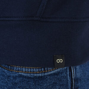 262MTOP-1147 HOODIE WITH HIGH DENSITY PRINT (BRUSHED FLEECE) NAVY - Image 6