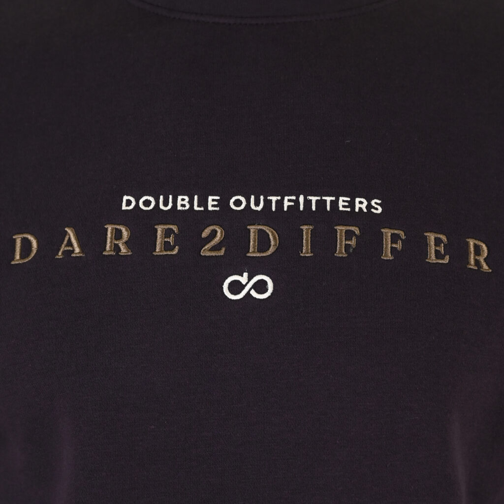 262MTOP-1151 CREWNECK TOP WITH 3D AND DENSE EMBROIDERY (BRUSHED FLEECE) AUBERGINE