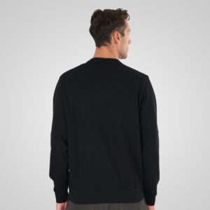 262MTOP-1151 CREWNECK TOP WITH 3D AND DENSE EMBROIDERY (BRUSHED FLEECE) BLACK - Image 4