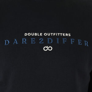 262MTOP-1151 CREWNECK TOP WITH 3D AND DENSE EMBROIDERY (BRUSHED FLEECE) BLACK - Image 5