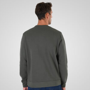 262MTOP-1151 CREWNECK TOP WITH 3D AND DENSE EMBROIDERY (BRUSHED FLEECE) KHAKI - Image 4