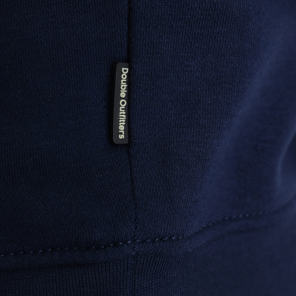 262MTOP-1151 CREWNECK TOP WITH 3D AND DENSE EMBROIDERY (BRUSHED FLEECE) NAVY