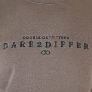 262MTOP-1151 CREWNECK TOP WITH 3D AND DENSE EMBROIDERY (BRUSHED FLEECE) TAUPE - Image 5