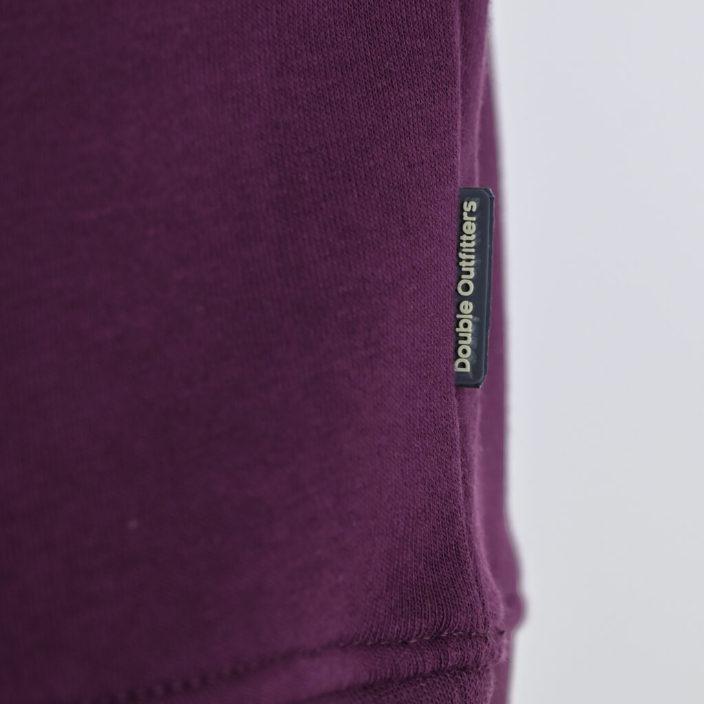 262MTOP-1152 CREWNECK TOP WITH PUFF PRINT (BRUSHED FLEECE) DK RASPBERRY