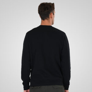 262MTOP-1153 CREWNECK TOP WITH EMBOSSED AND HIGH DENSITY PRINT (BRUSHED FLEECE) BLACK - Image 4