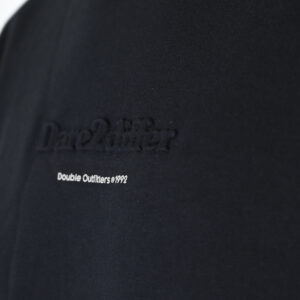 262MTOP-1153 CREWNECK TOP WITH EMBOSSED AND HIGH DENSITY PRINT (BRUSHED FLEECE) BLACK - Image 5