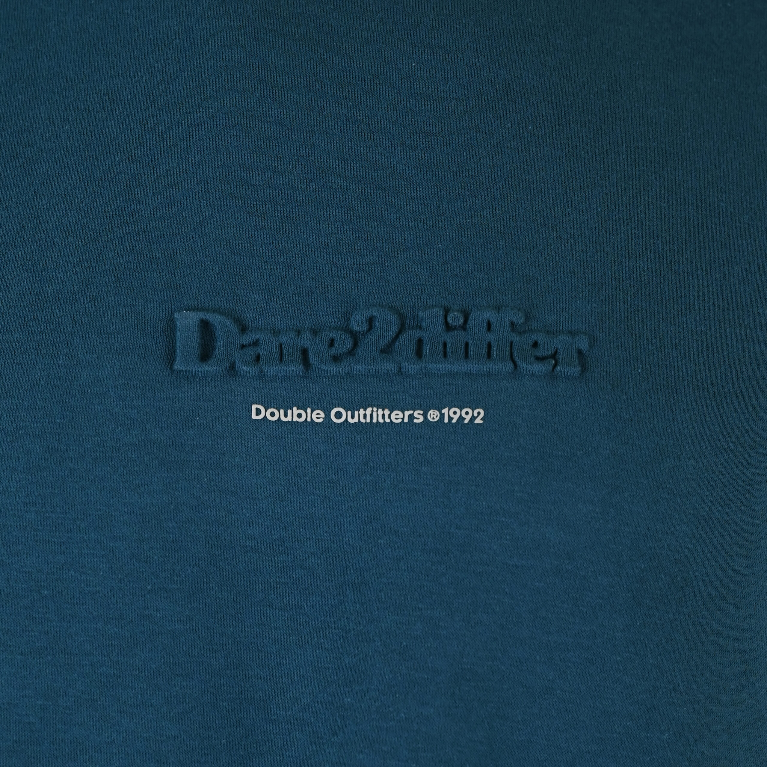 262MTOP-1153 CREWNECK TOP WITH EMBOSSED AND HIGH DENSITY PRINT (BRUSHED FLEECE) DEEP TEAL - Image 5