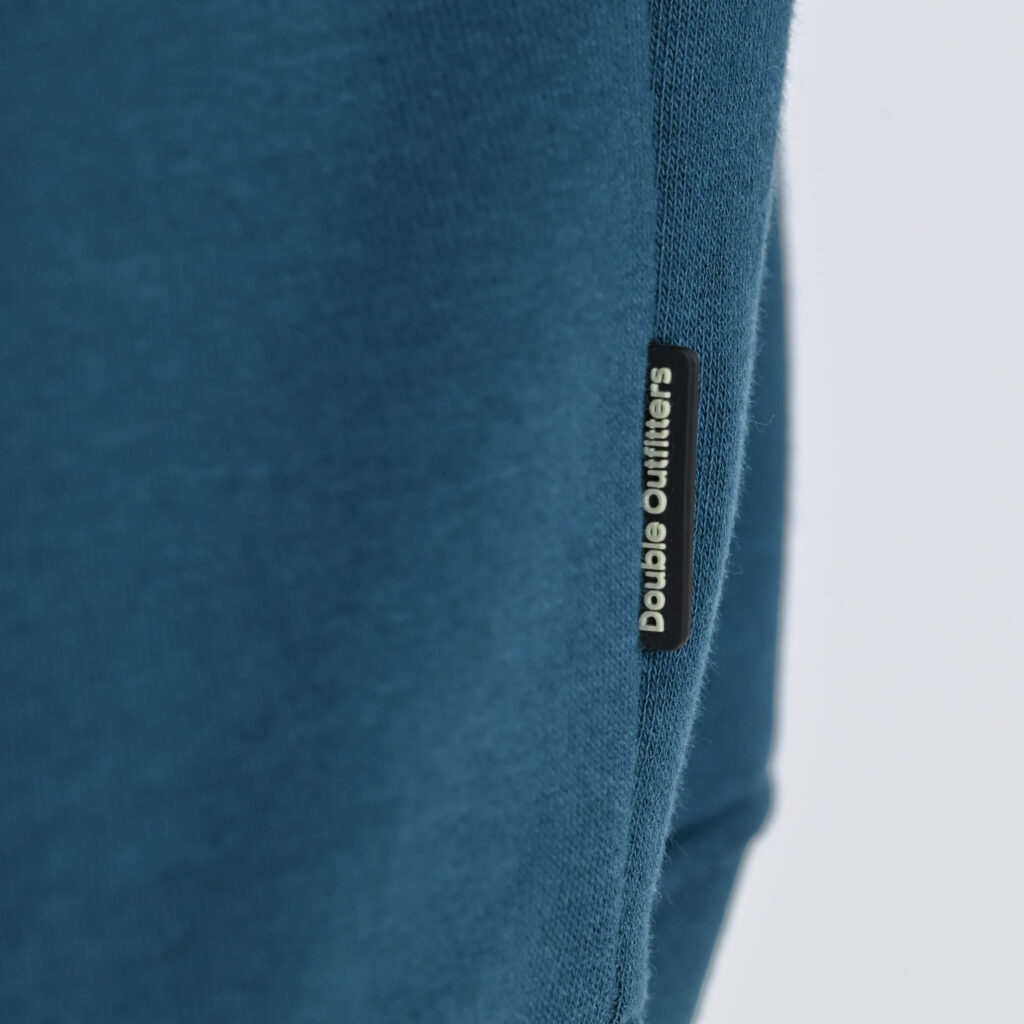 262MTOP-1153 CREWNECK TOP WITH EMBOSSED AND HIGH DENSITY PRINT (BRUSHED FLEECE) DEEP TEAL